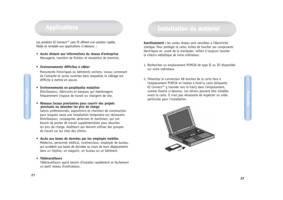 SMC Networks SMCWCBT-G manual Installation du matériel 