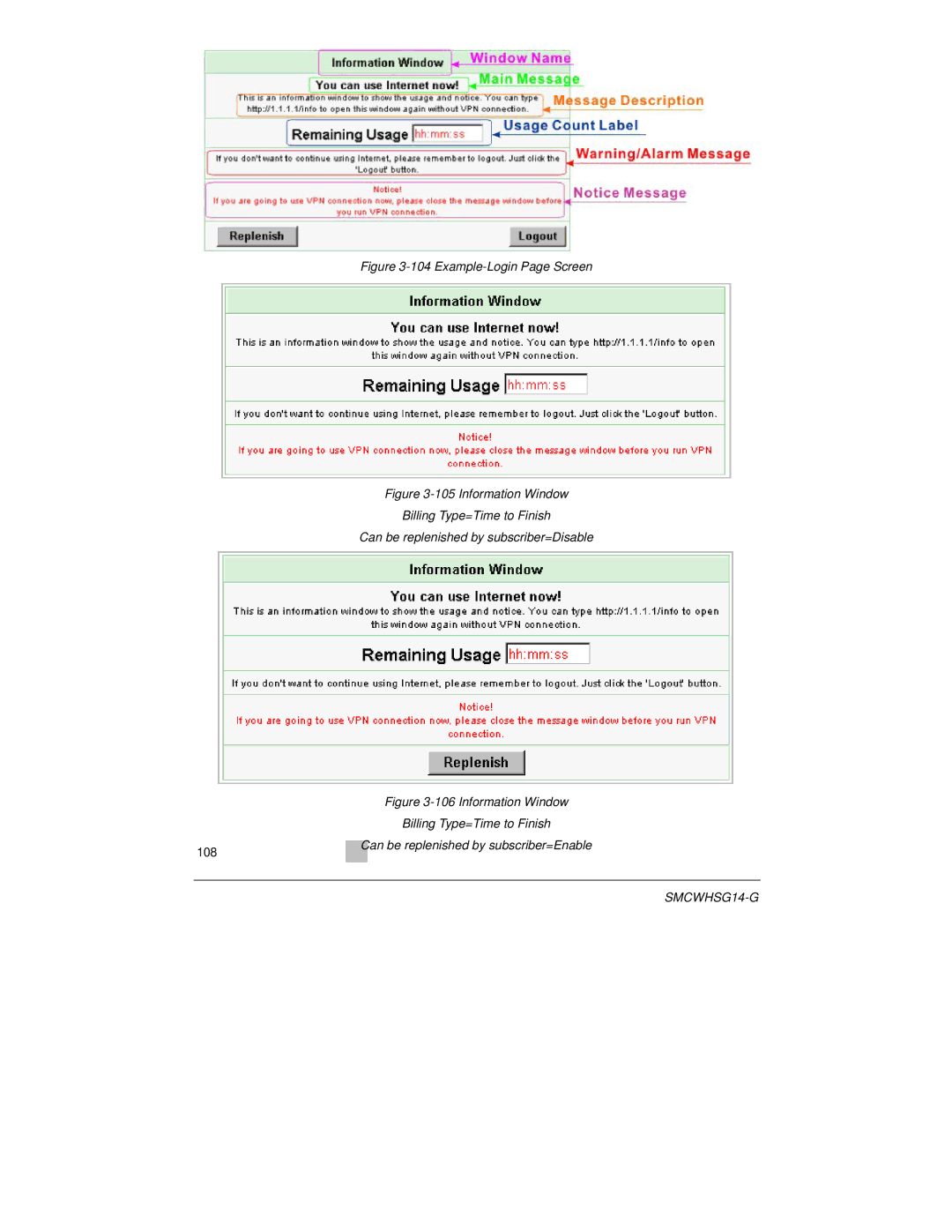 SMC Networks SMCWHSG14-G manual Example-Login Page Screen 