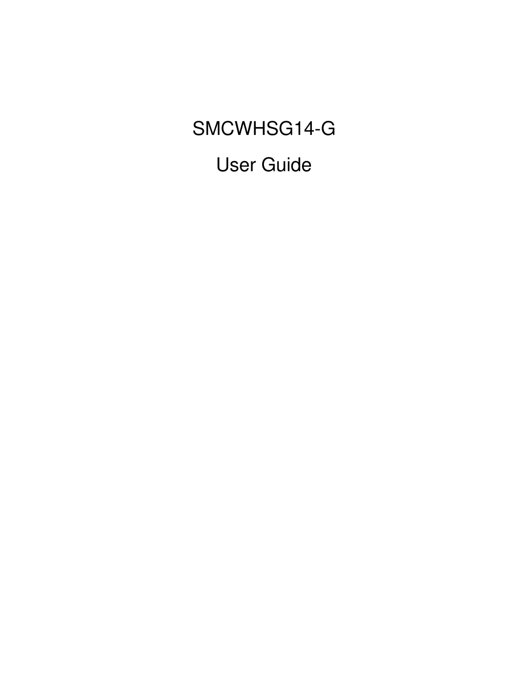 SMC Networks SMCWHSG14-G manual 