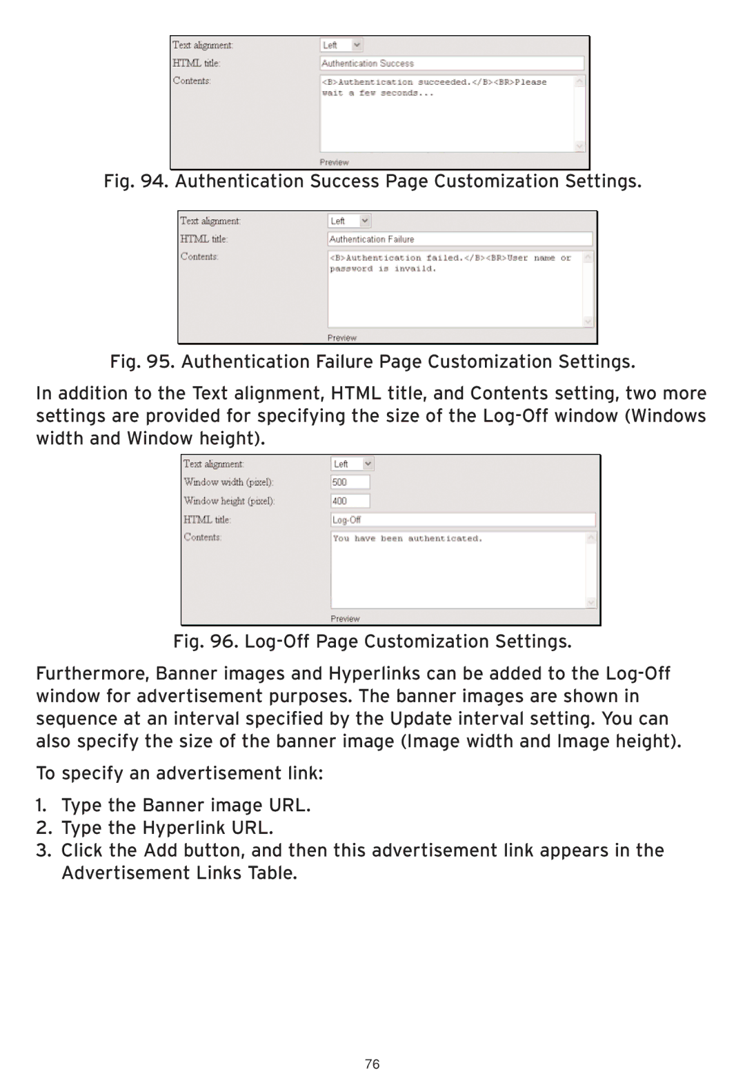 SMC Networks SMCWHSG44-G manual Authentication Success Page Customization Settings 