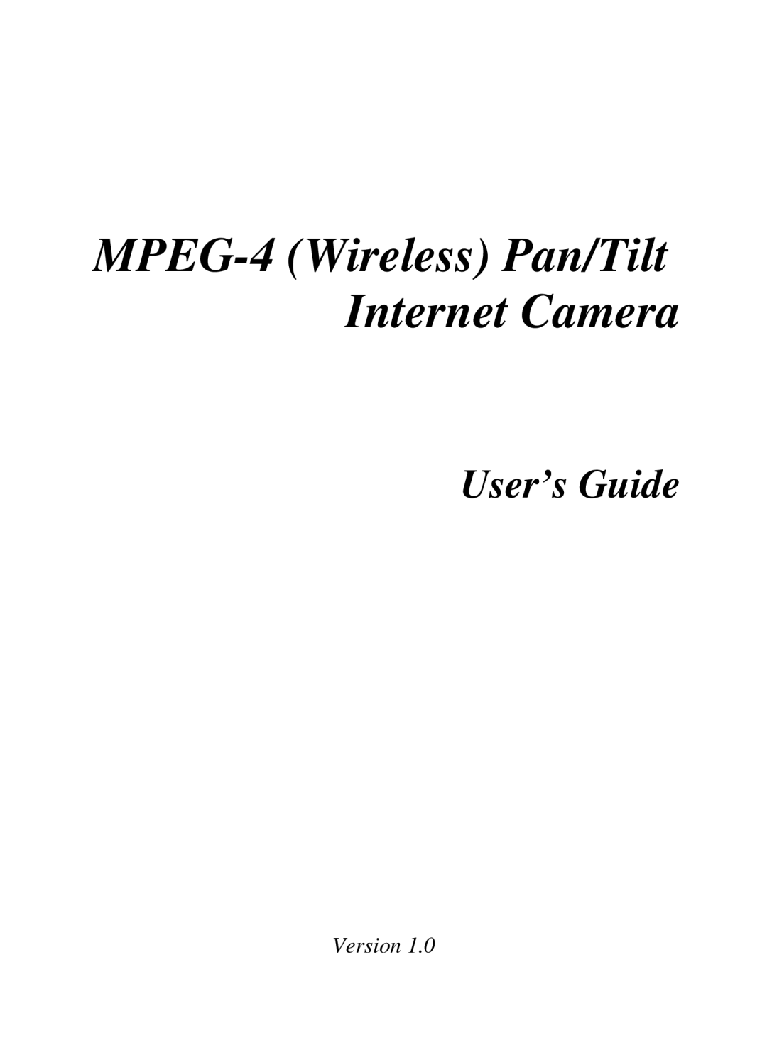 SMC Networks SMCWIPCAM-G manual MPEG-4 Wireless Pan/Tilt Internet Camera 