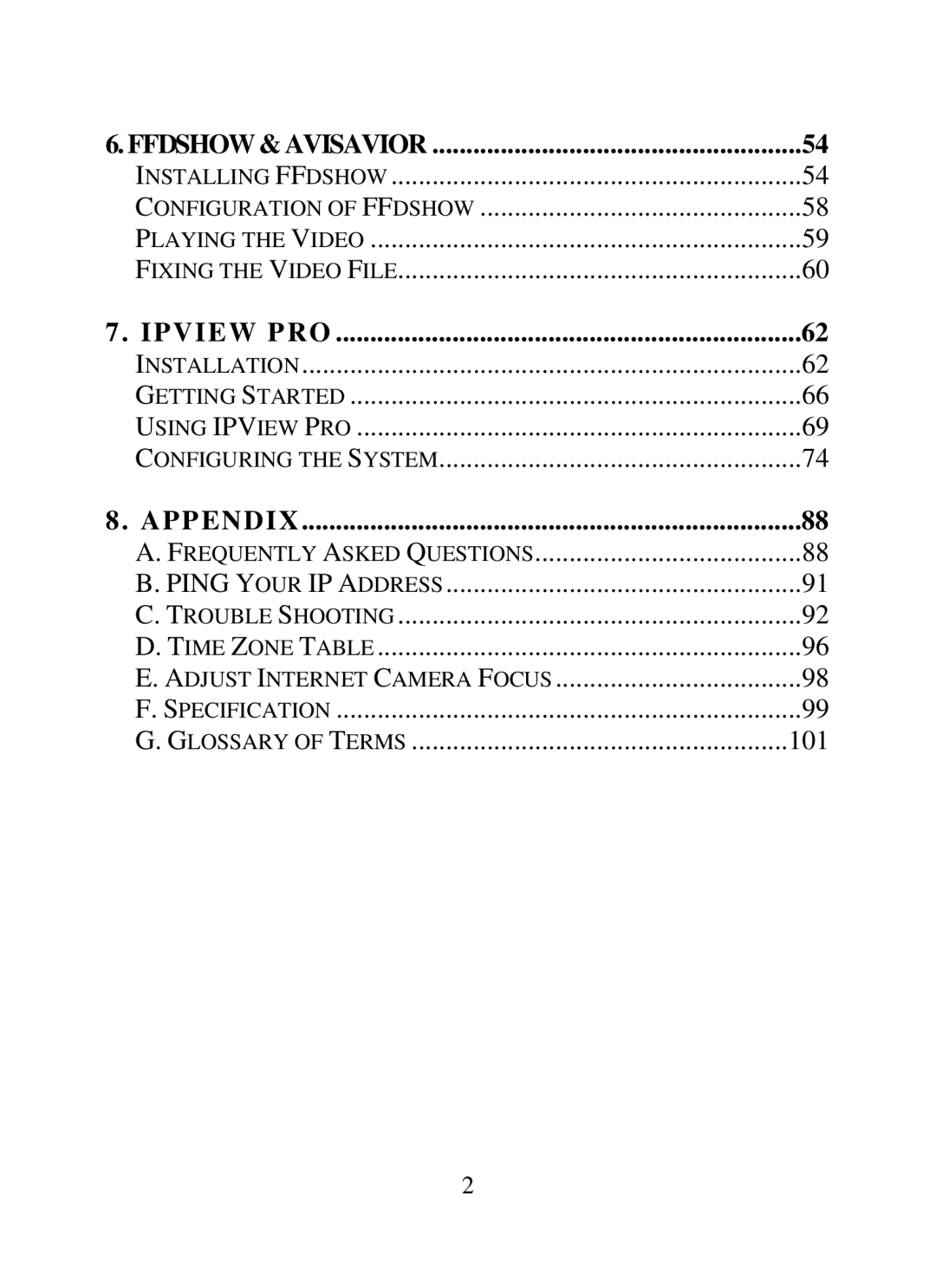 SMC Networks SMCWIPCAM-G manual 101 