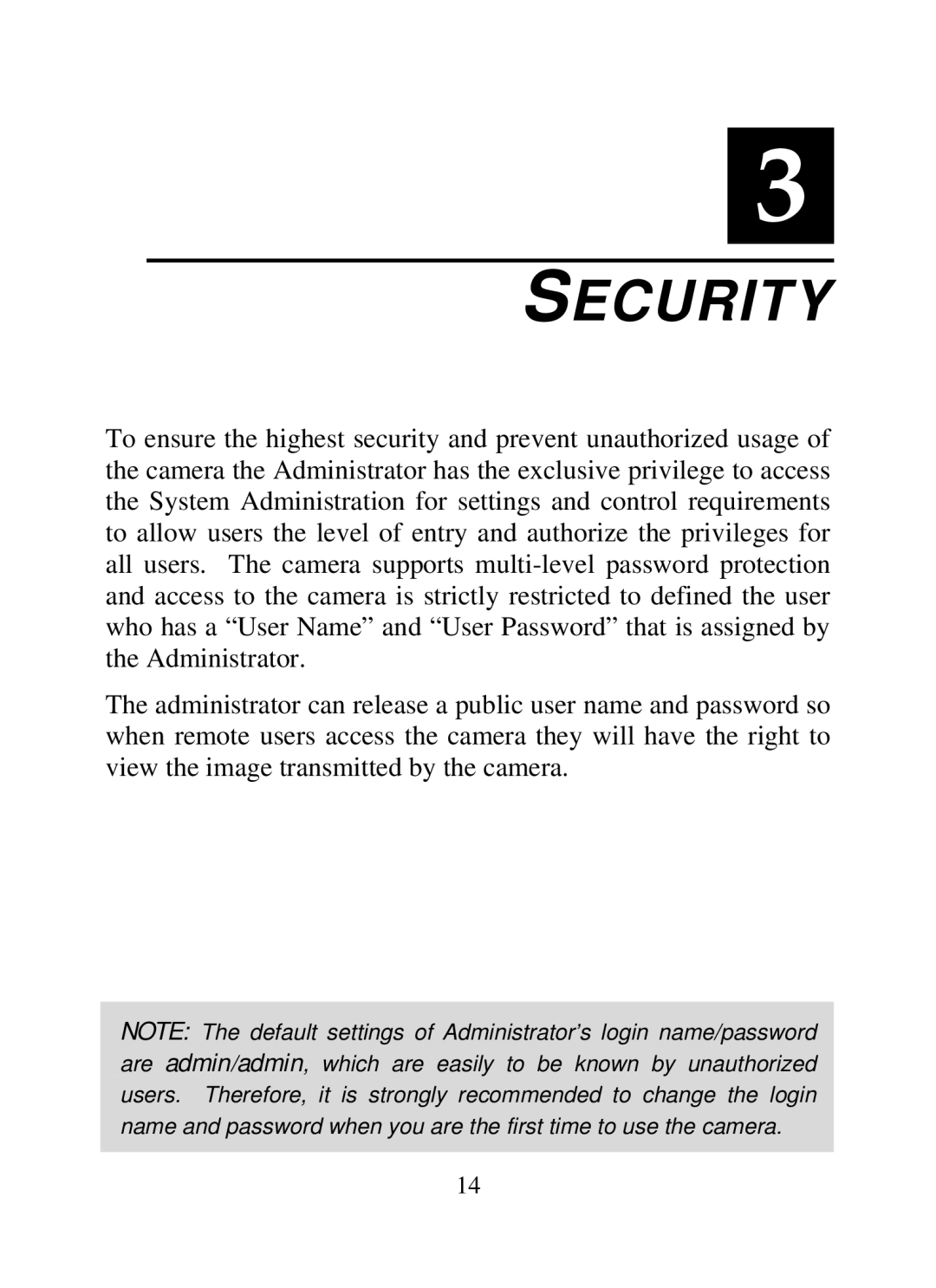 SMC Networks SMCWIPCAM-G manual Security 