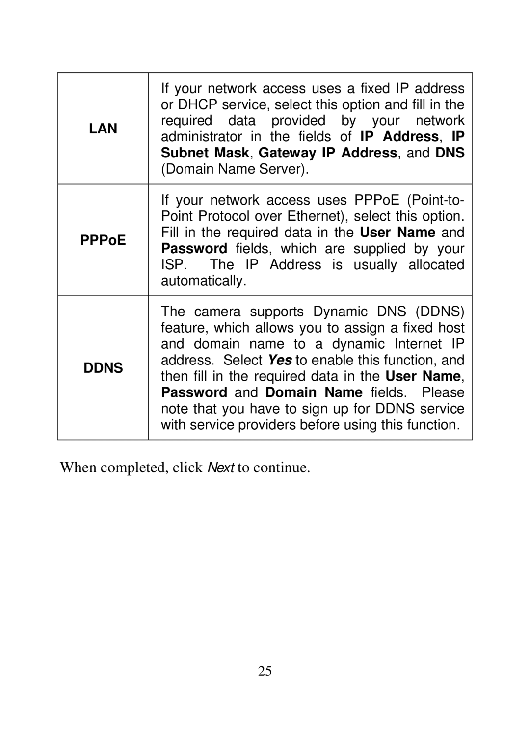 SMC Networks SMCWIPCAM-G manual When completed, click Next to continue 