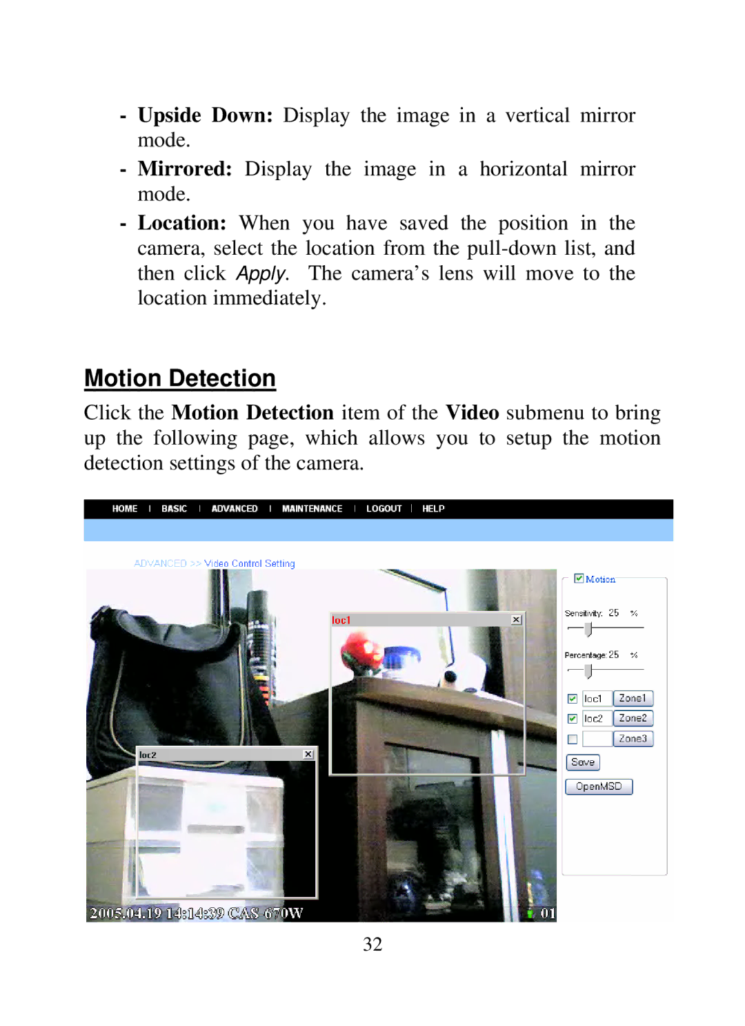 SMC Networks SMCWIPCAM-G manual Motion Detection 