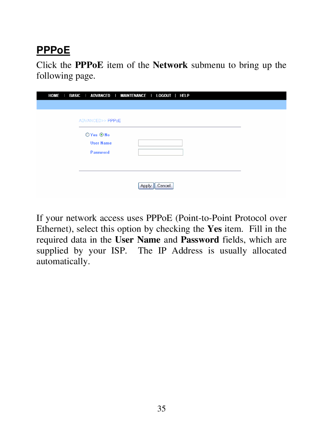 SMC Networks SMCWIPCAM-G manual PPPoE 