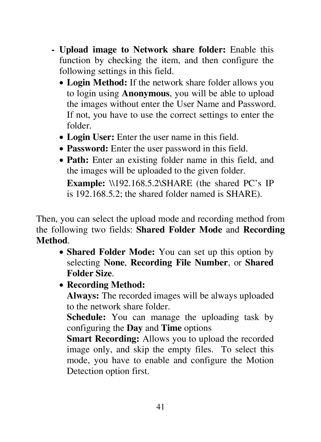 SMC Networks SMCWIPCAM-G manual Recording Method 