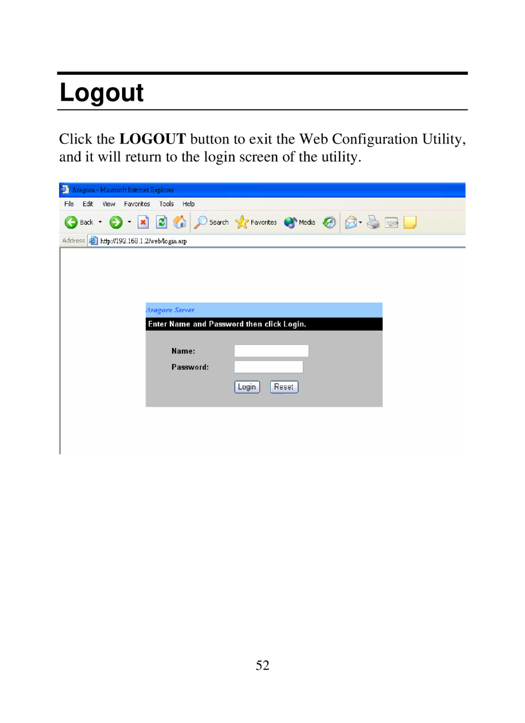 SMC Networks SMCWIPCAM-G manual Logout 