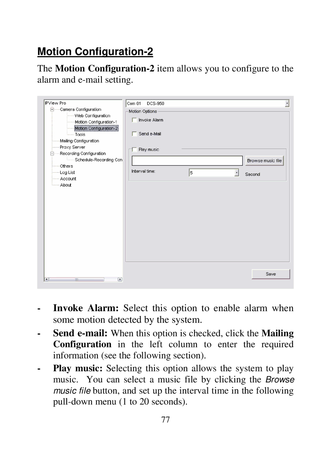 SMC Networks SMCWIPCAM-G manual Motion Configuration-2 