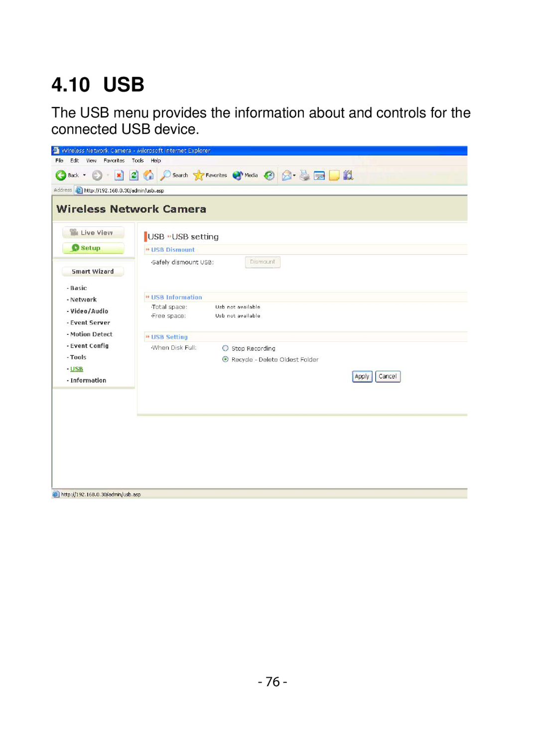 SMC Networks SMCWIPCFN-G2 manual 10 USB 