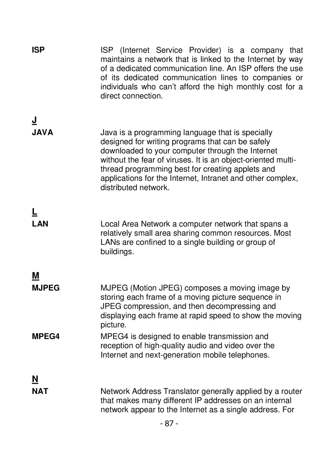 SMC Networks SMCWIPCFN-G2 manual Isp 