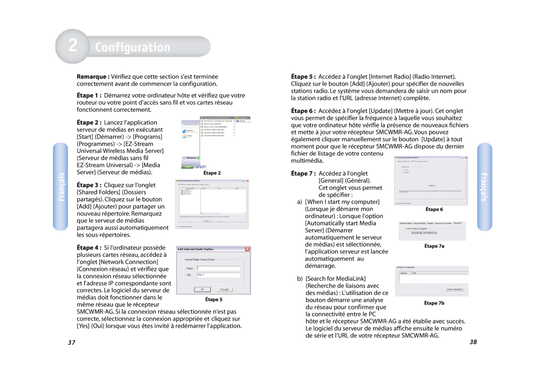 SMC Networks SMCWMR-AG manual Server Serveur de médias, General Général, Cet onglet vous permet, De spécifier 