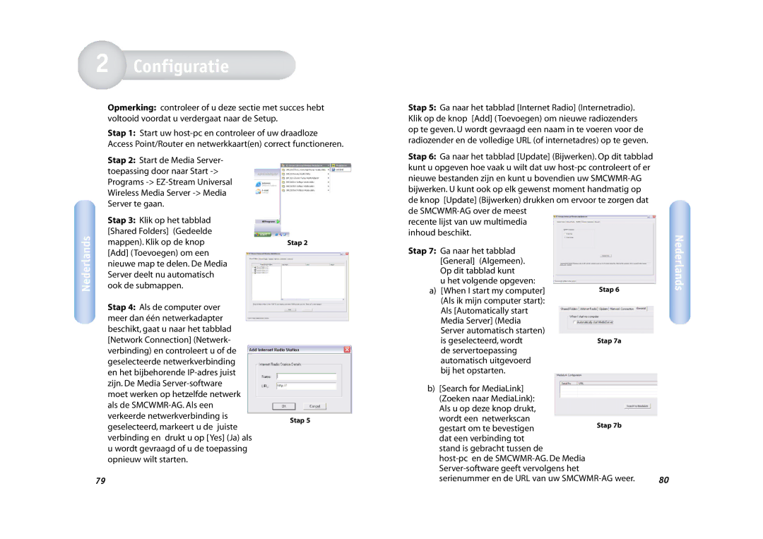 SMC Networks SMCWMR-AG manual Configuratie, Inleiding, Shared Folders Gedeelde Mappen. Klik op de knop 