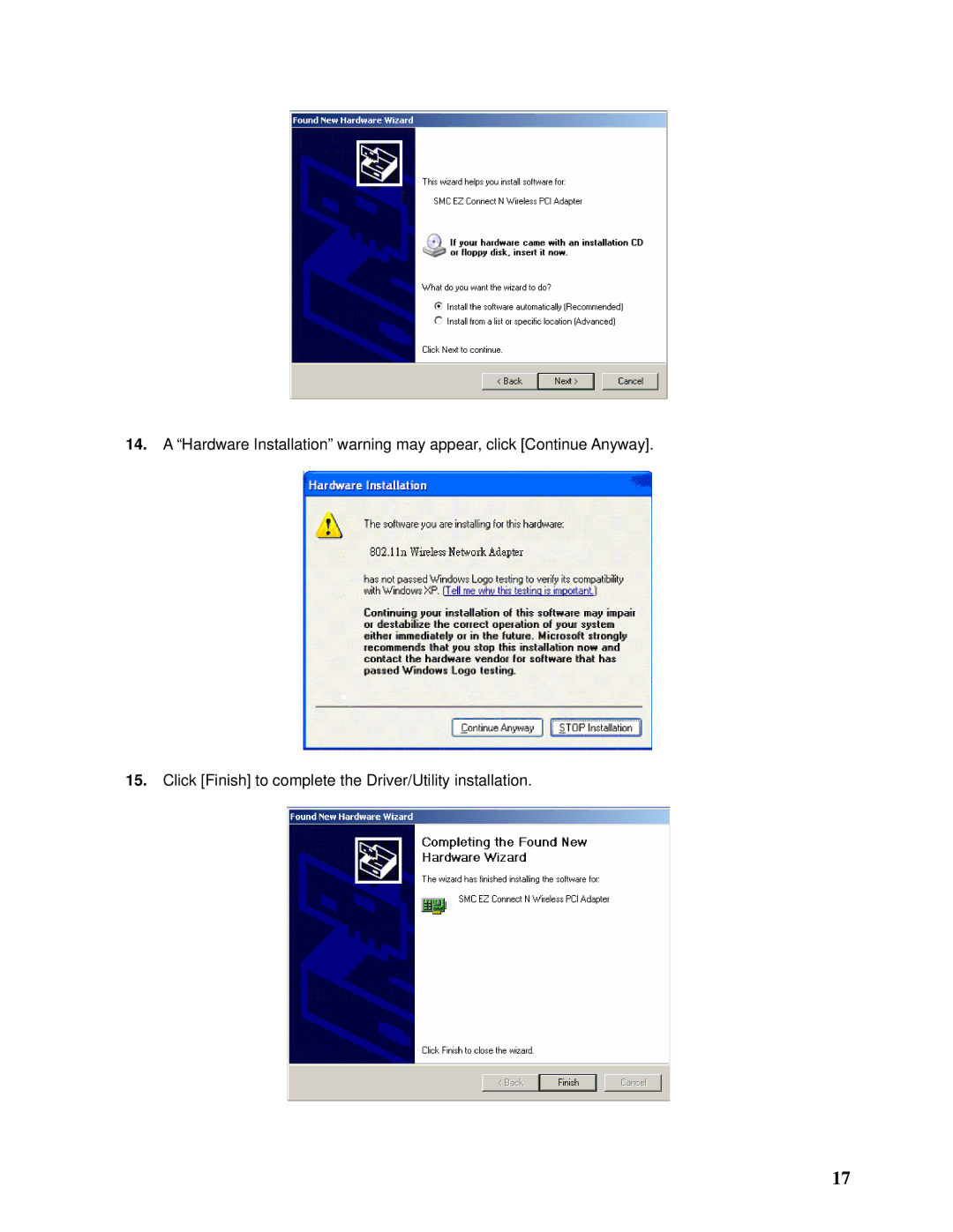 SMC Networks SMCWPCI-N manual 