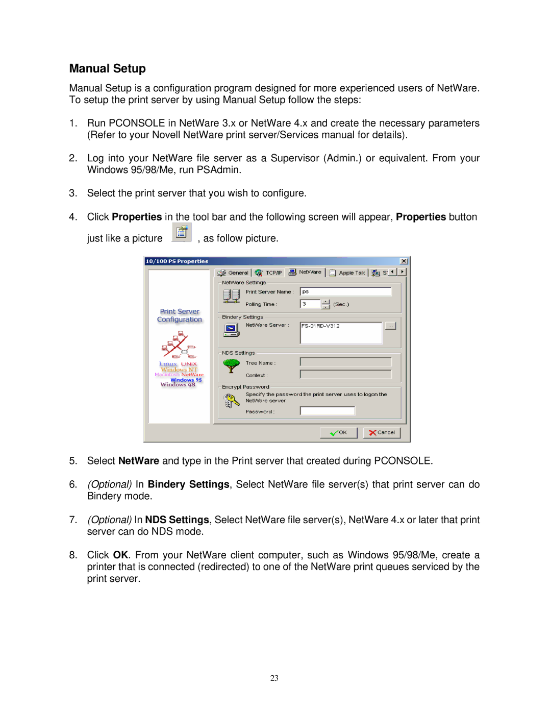 SMC Networks SMCWPS-G manual Manual Setup 