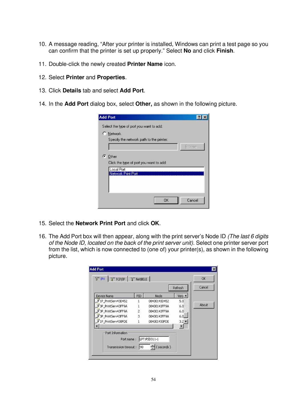 SMC Networks SMCWPS-G manual Select Printer and Properties 