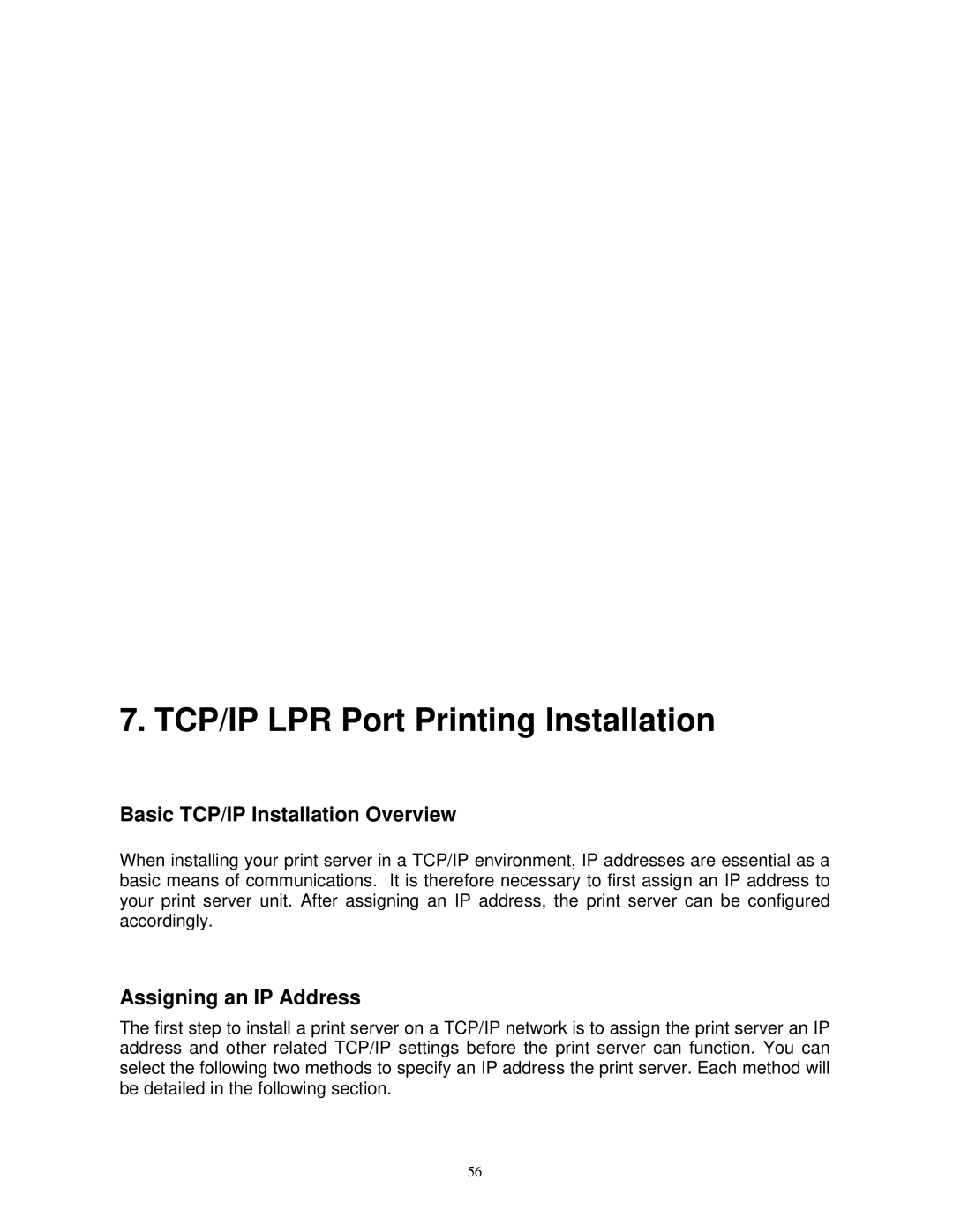 SMC Networks SMCWPS-G manual Basic TCP/IP Installation Overview, Assigning an IP Address 