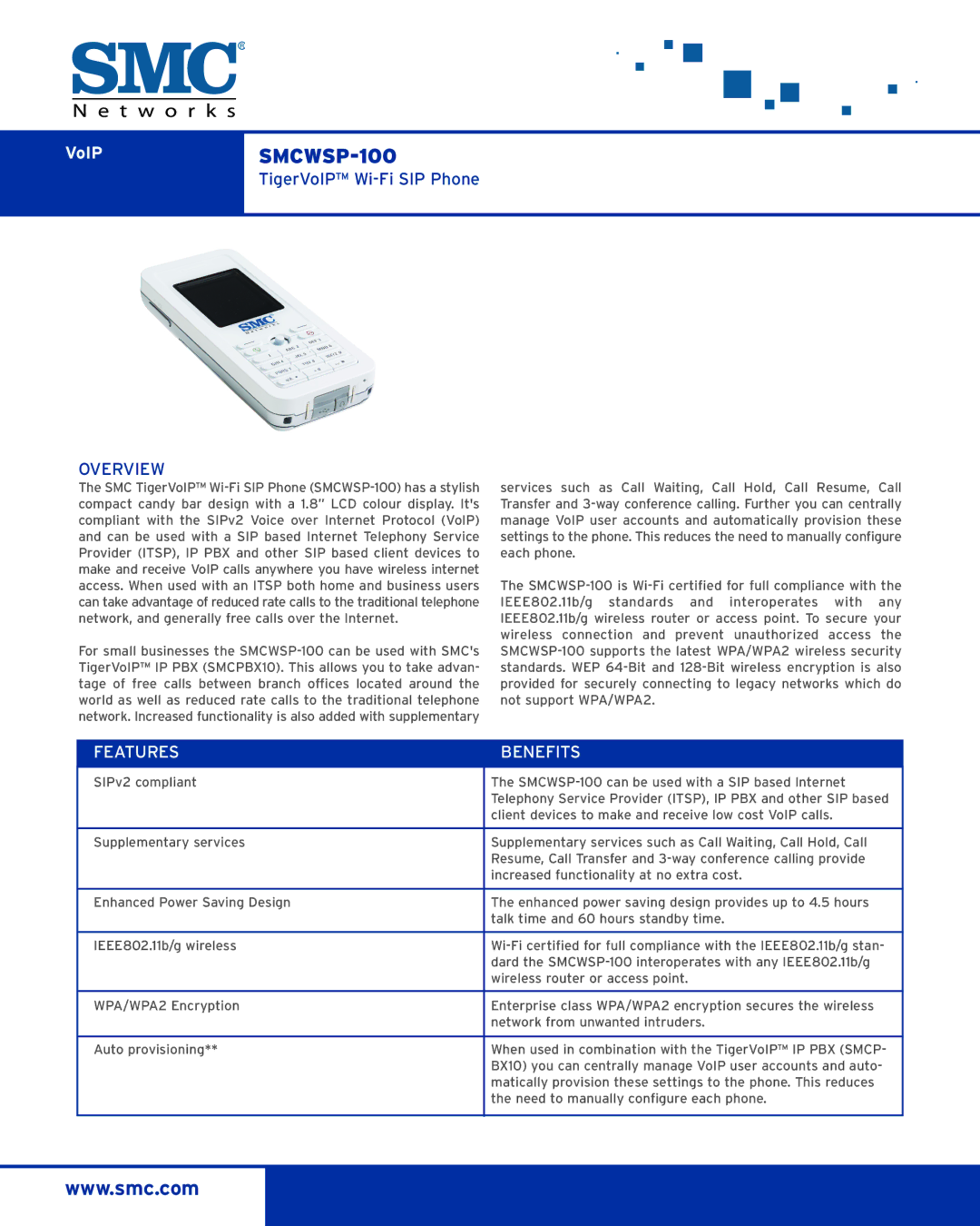 SMC Networks manual VoIPSMCWSP-100 