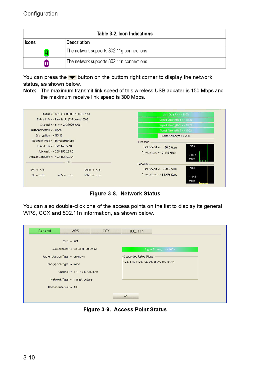 SMC Networks SMCWUSBS-N manual Network Status 