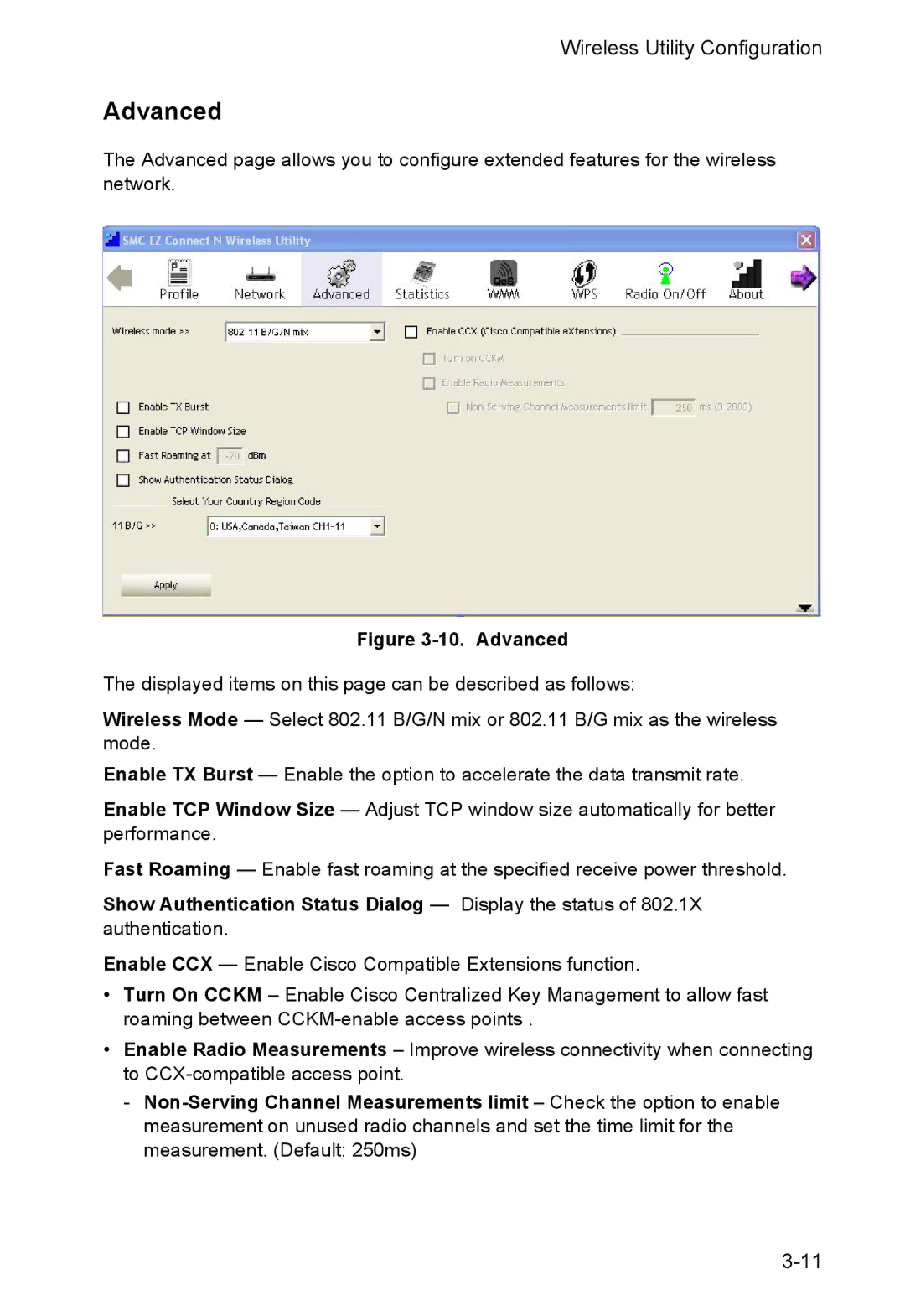 SMC Networks SMCWUSBS-N manual Advanced 