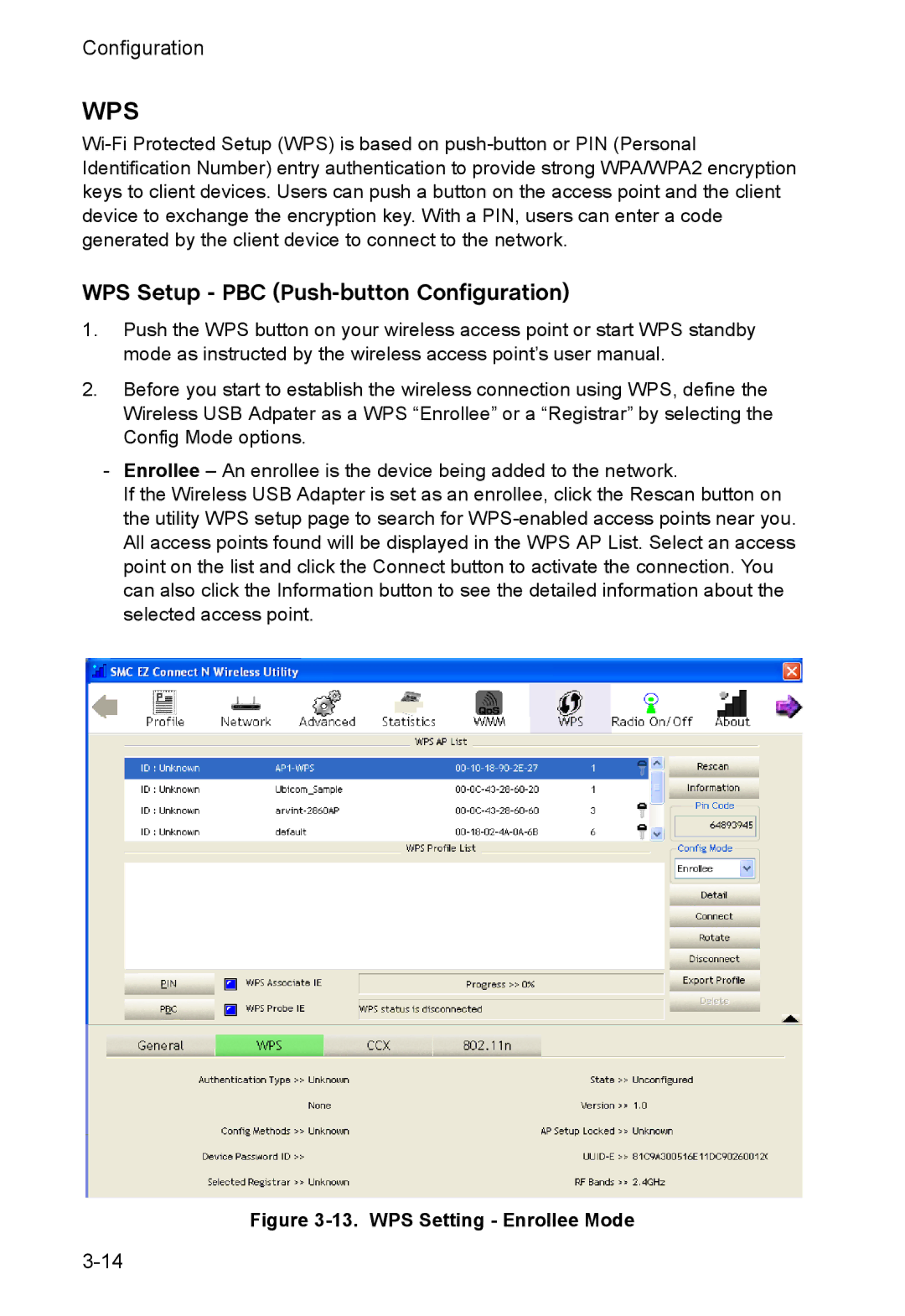 SMC Networks SMCWUSBS-N manual Wps 