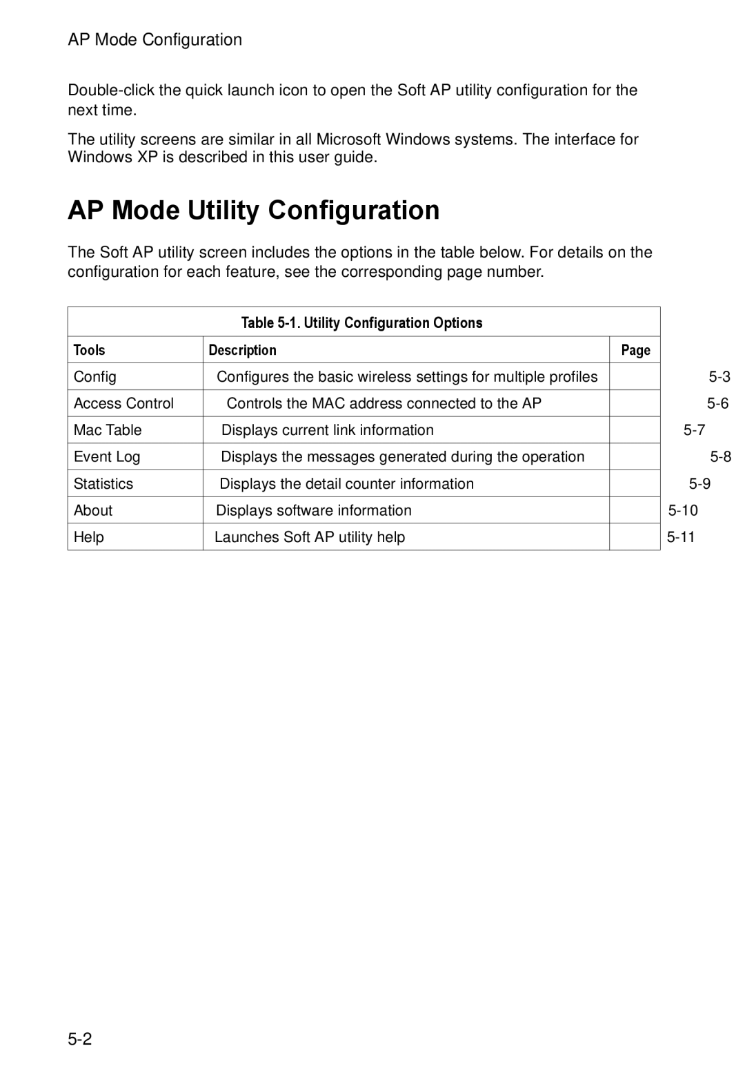 SMC Networks SMCWUSBS-N manual AP Mode Utility Configuration, AP Mode Configuration 