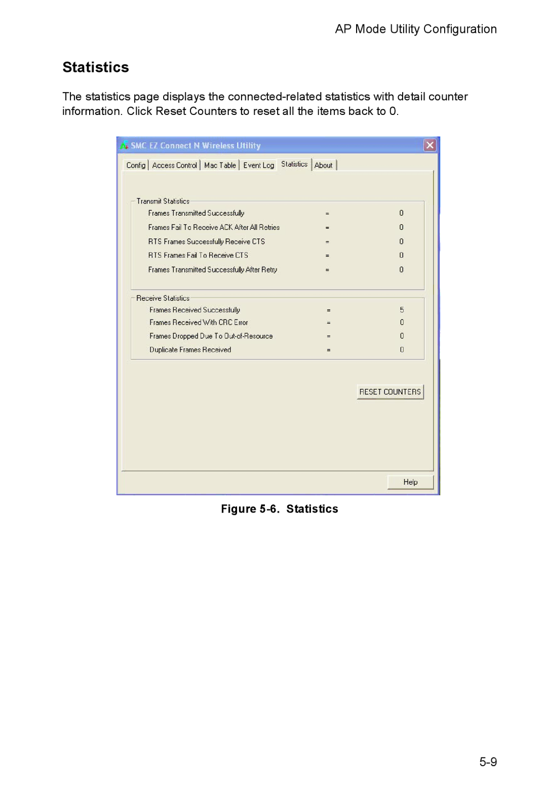 SMC Networks SMCWUSBS-N manual Statistics 