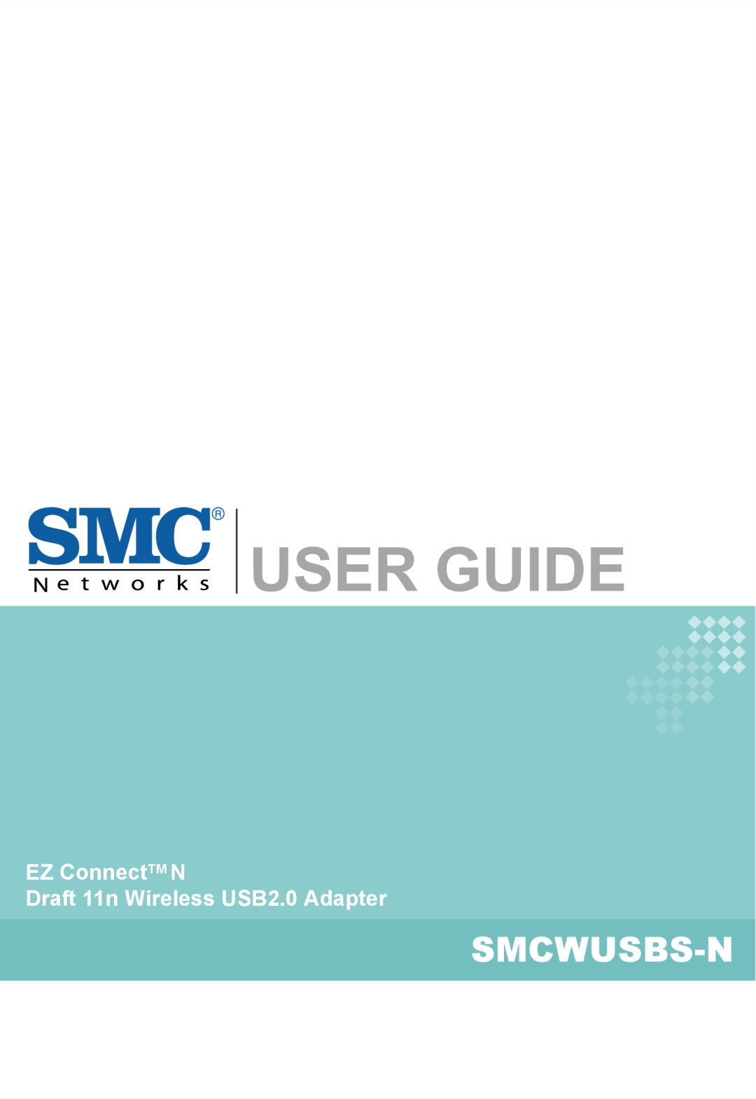 SMC Networks SMCWUSBS-N manual Smcwusbs-N, EZ ConnectTM N Draft 11n Wireless USB2.0 Adapter 