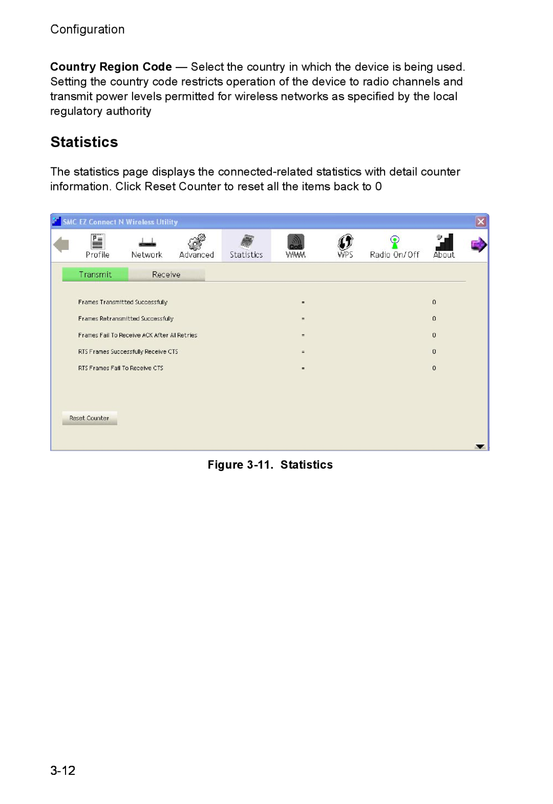 SMC Networks SMCWUSBS-N manual 11. Statistics 