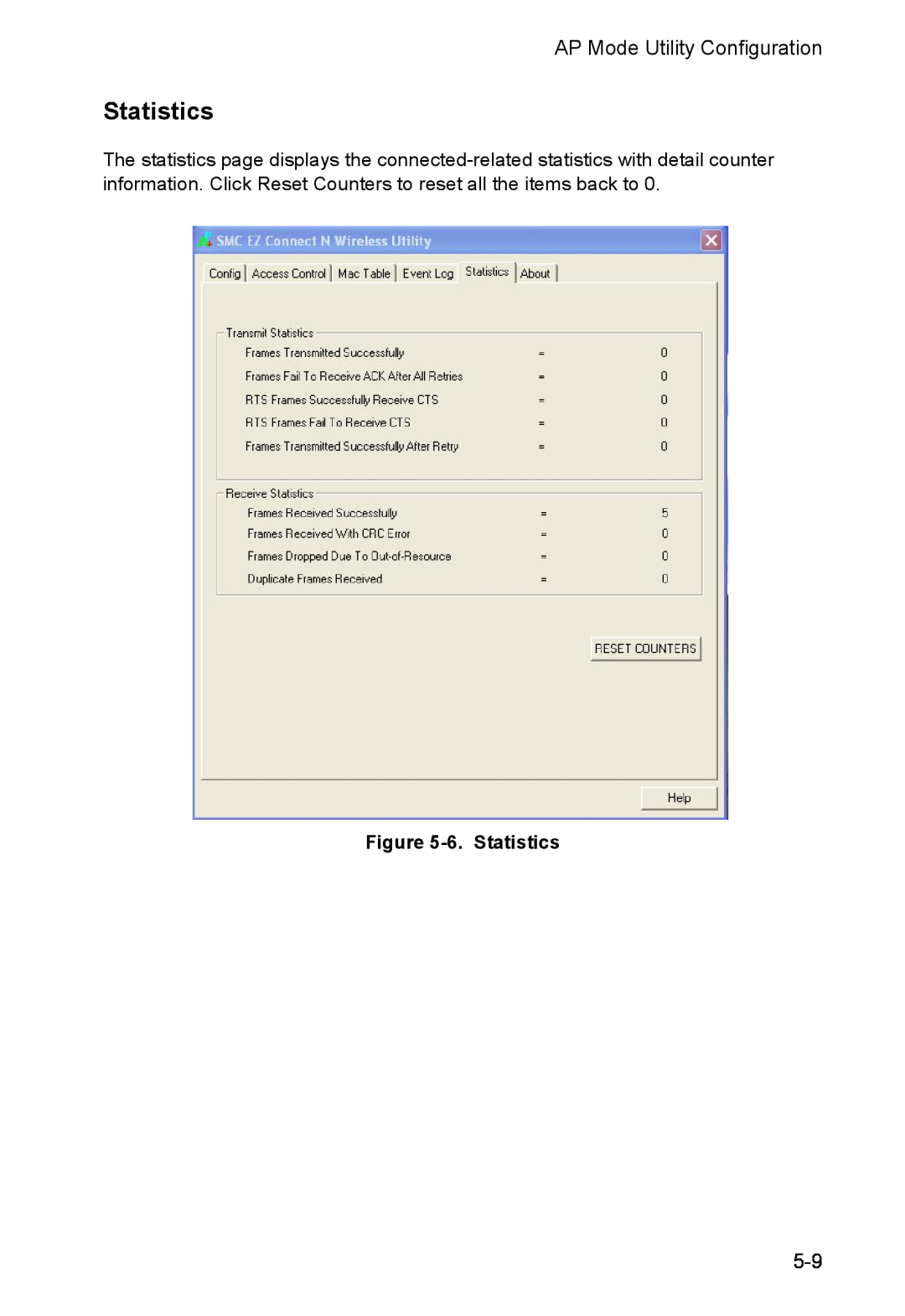SMC Networks SMCWUSBS-N manual 6. Statistics 