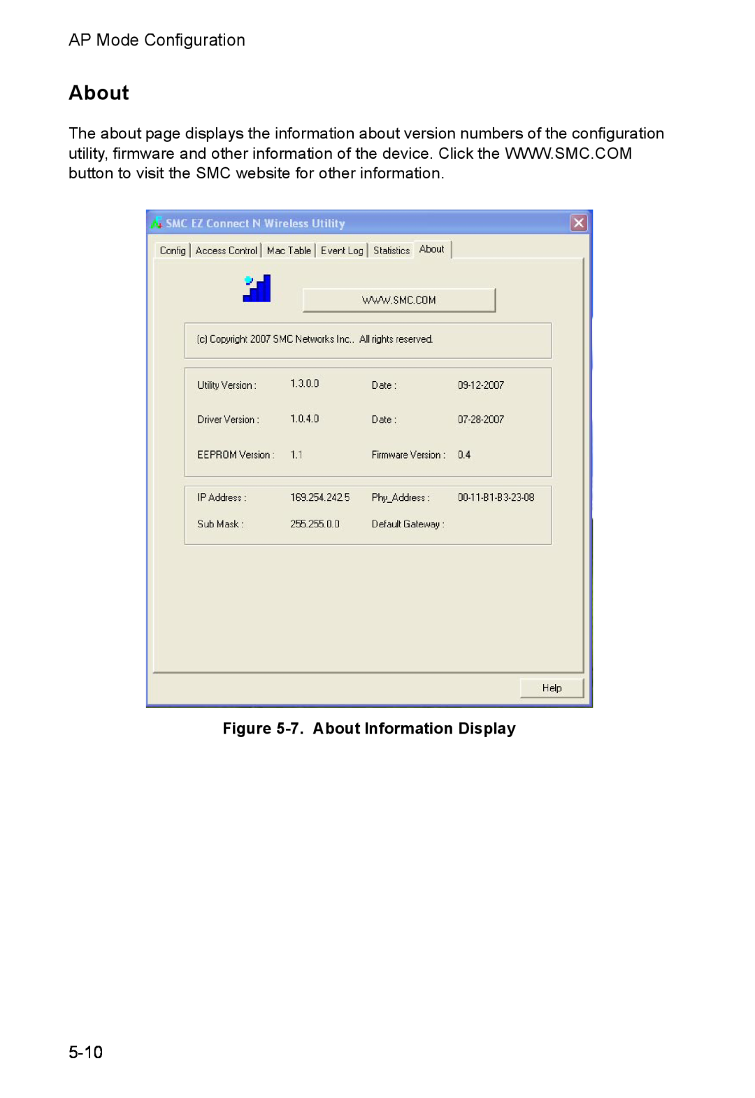 SMC Networks SMCWUSBS-N manual 7. About Information Display 