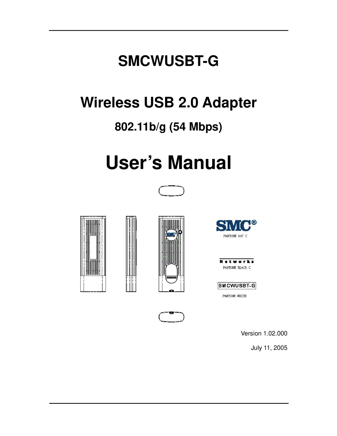 SMC Networks SMCWUSBT-G manual User’s Manual 