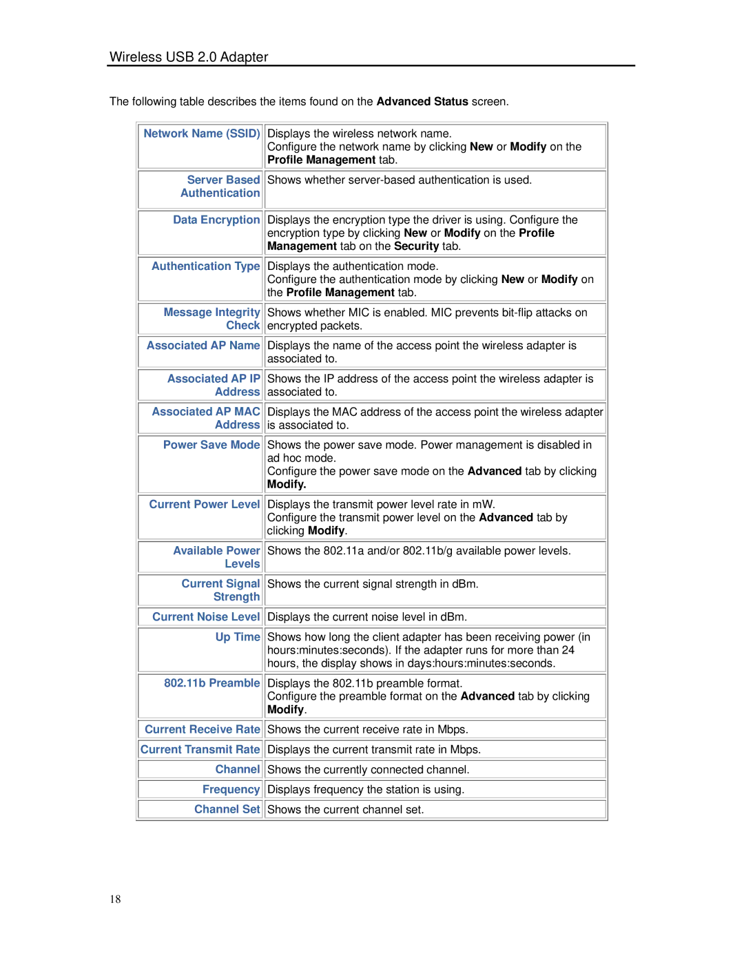 SMC Networks SMCWUSBT-G manual Server Based, Authentication Data Encryption, Authentication Type, Message Integrity, Check 