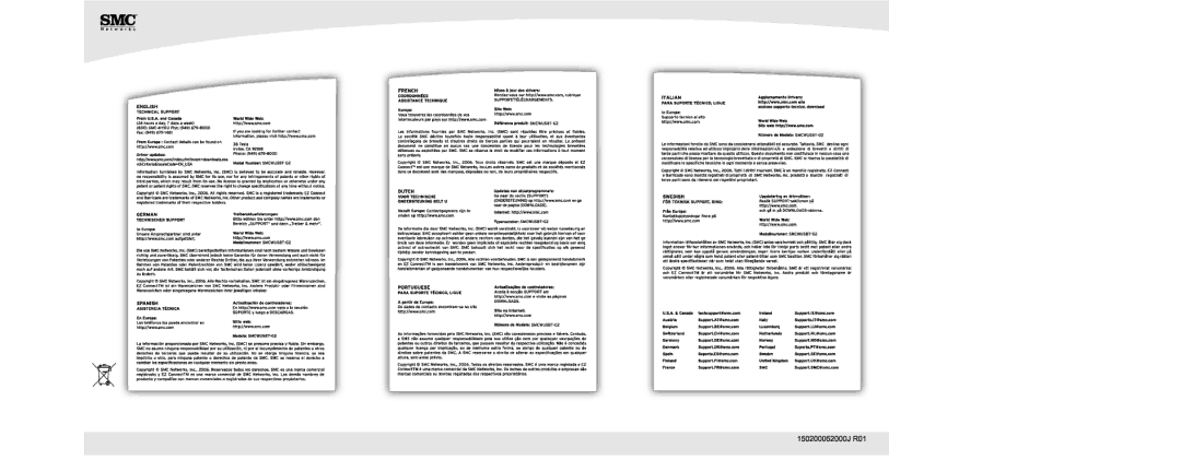 SMC Networks SMCWUSBT-G2 manual 