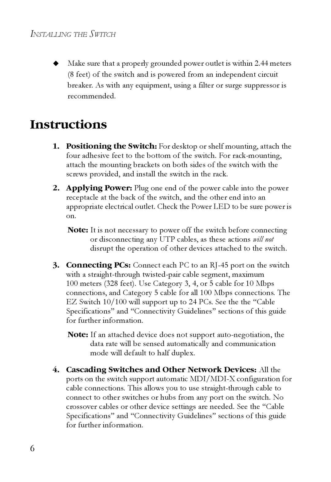 SMC Networks ST40 manual Instructions 