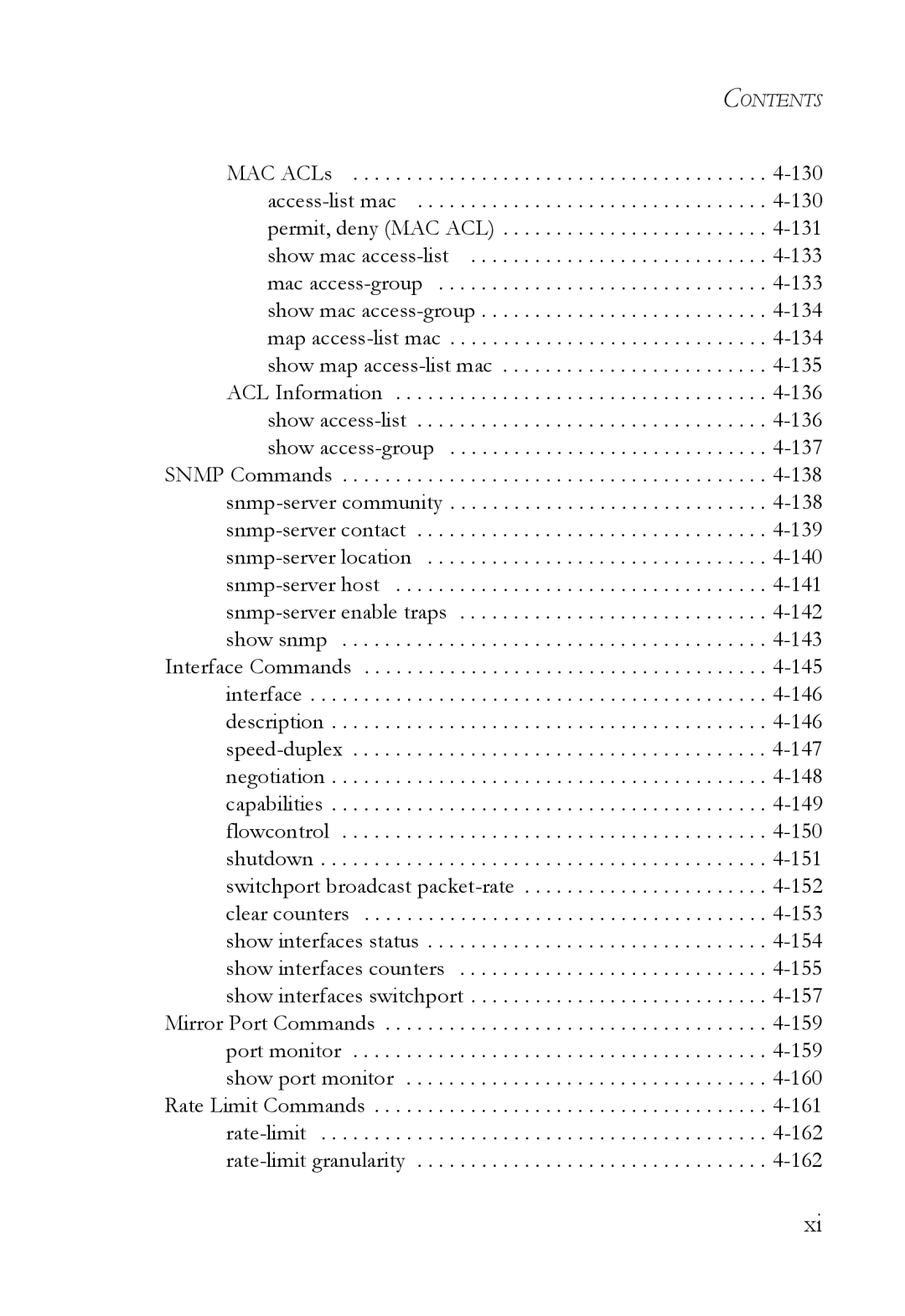 SMC Networks TigerSwitch manual Contents 