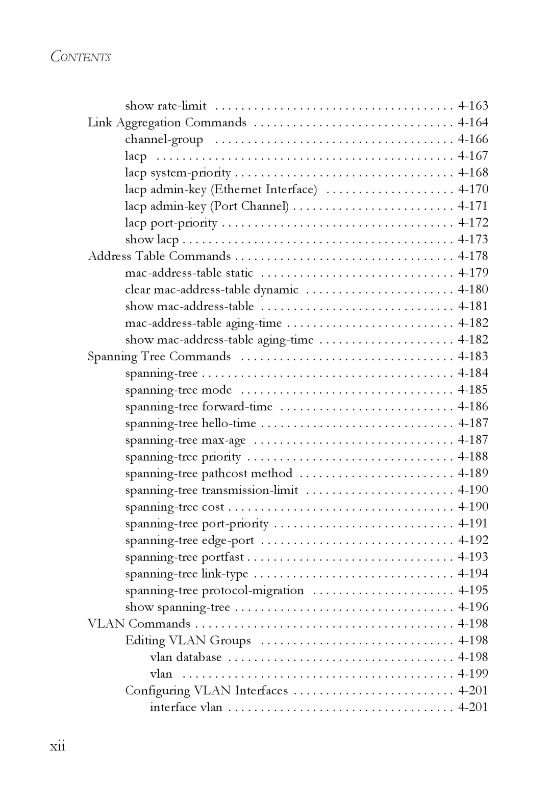 SMC Networks TigerSwitch manual Xii 