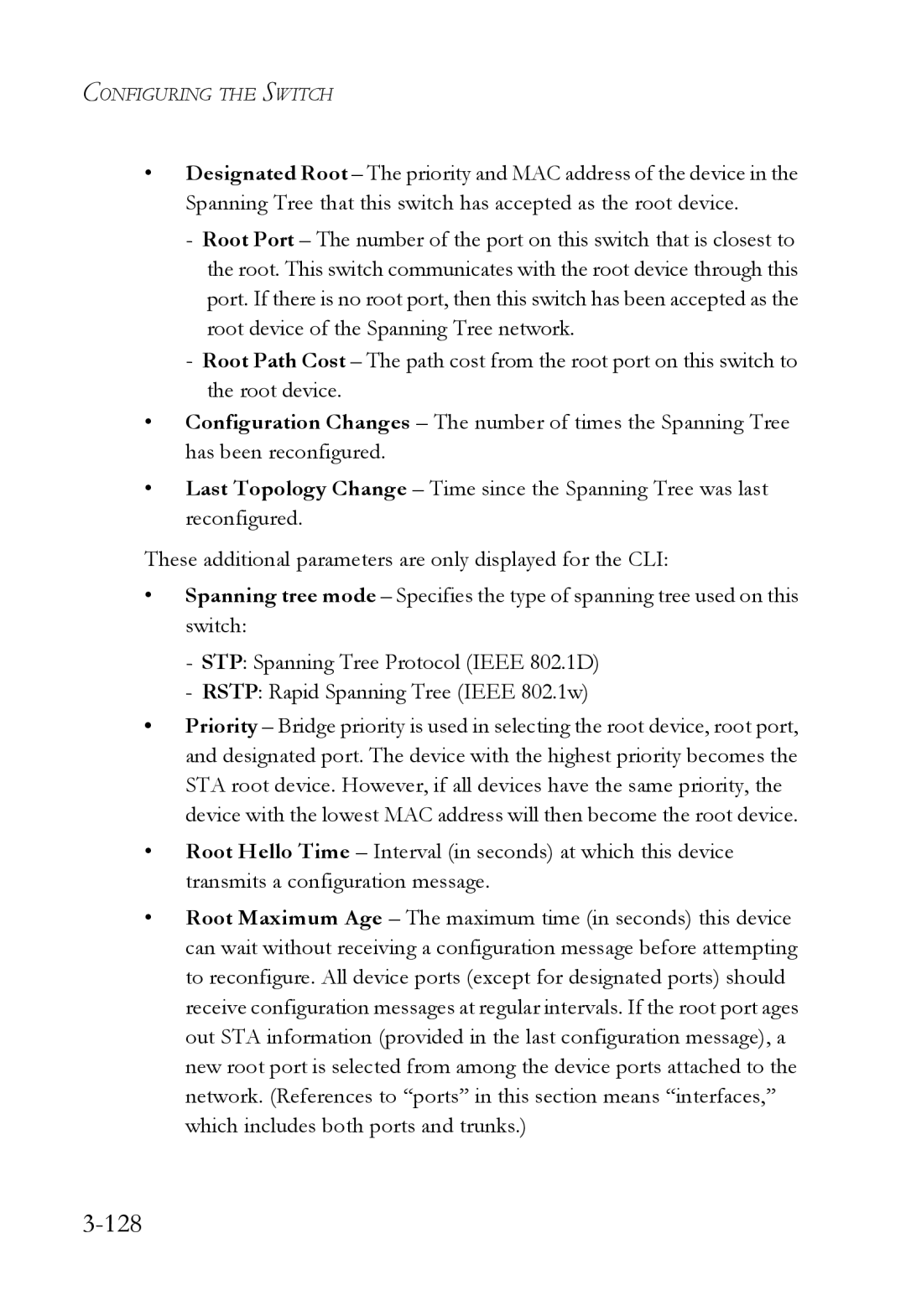 SMC Networks TigerSwitch manual 128 