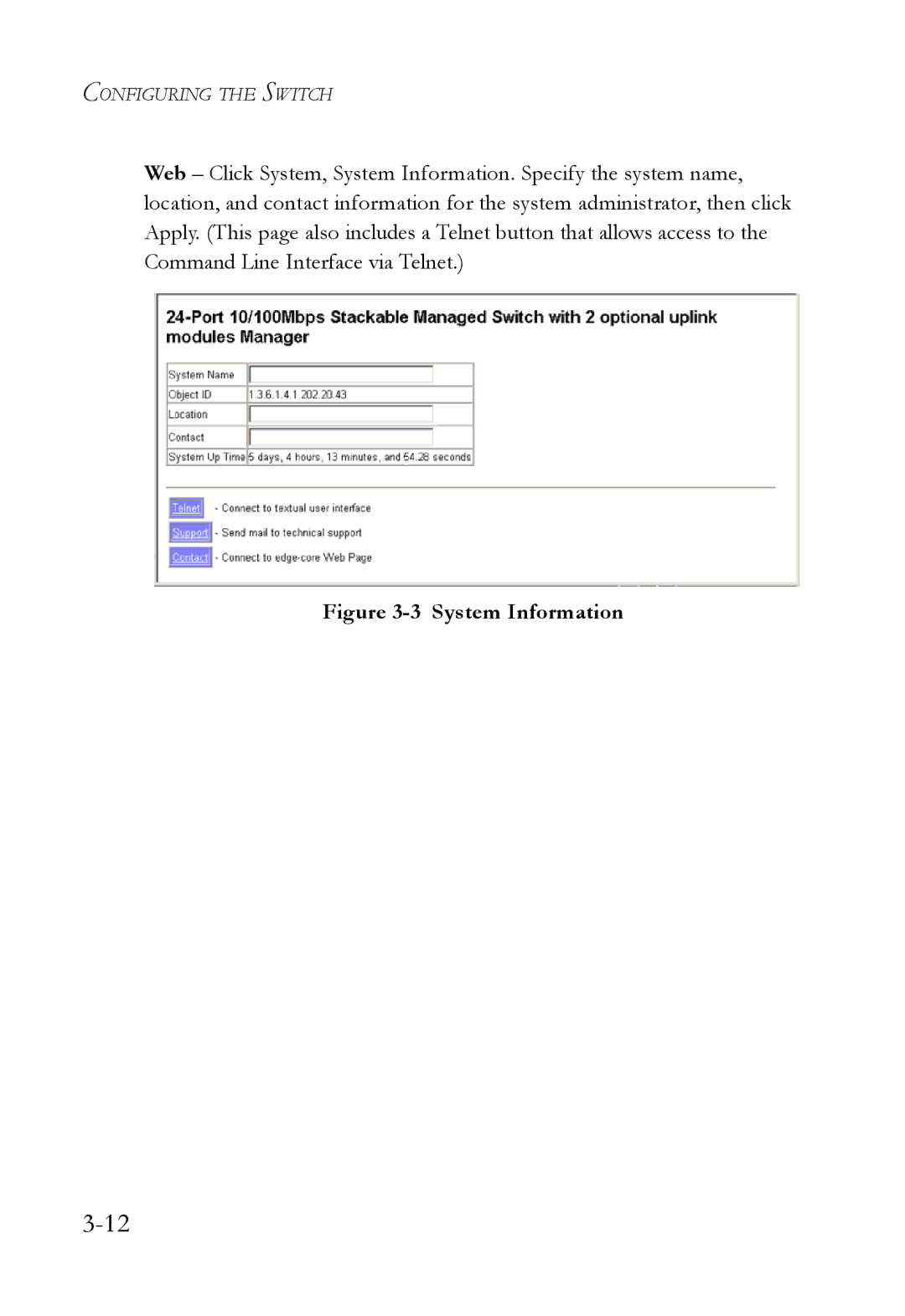 SMC Networks TigerSwitch manual System Information 