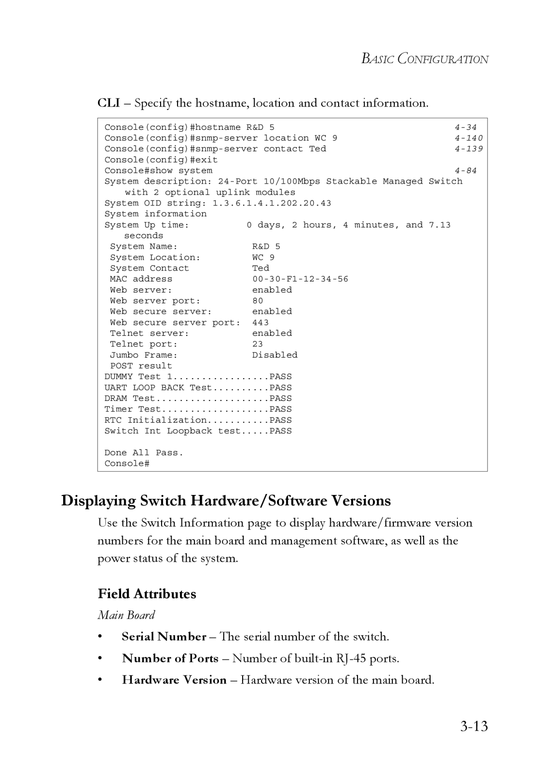 SMC Networks TigerSwitch manual Displaying Switch Hardware/Software Versions 