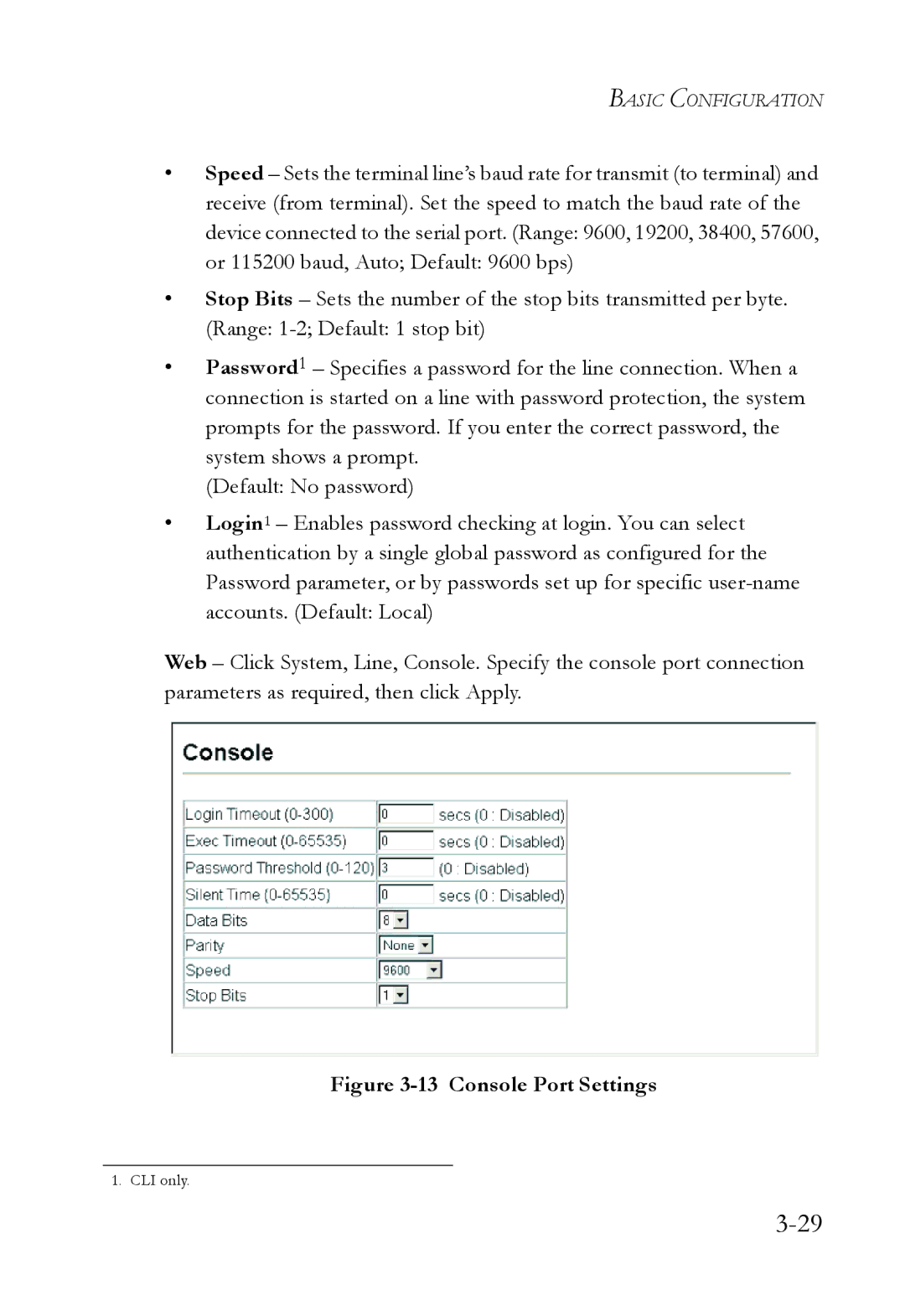 SMC Networks TigerSwitch manual Console Port Settings 