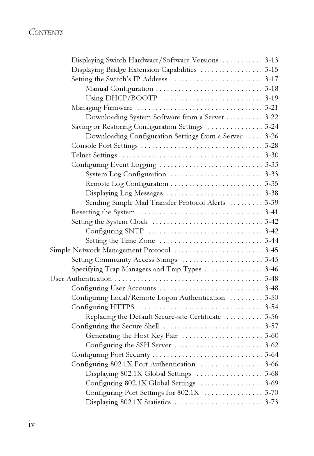 SMC Networks TigerSwitch manual Contents 