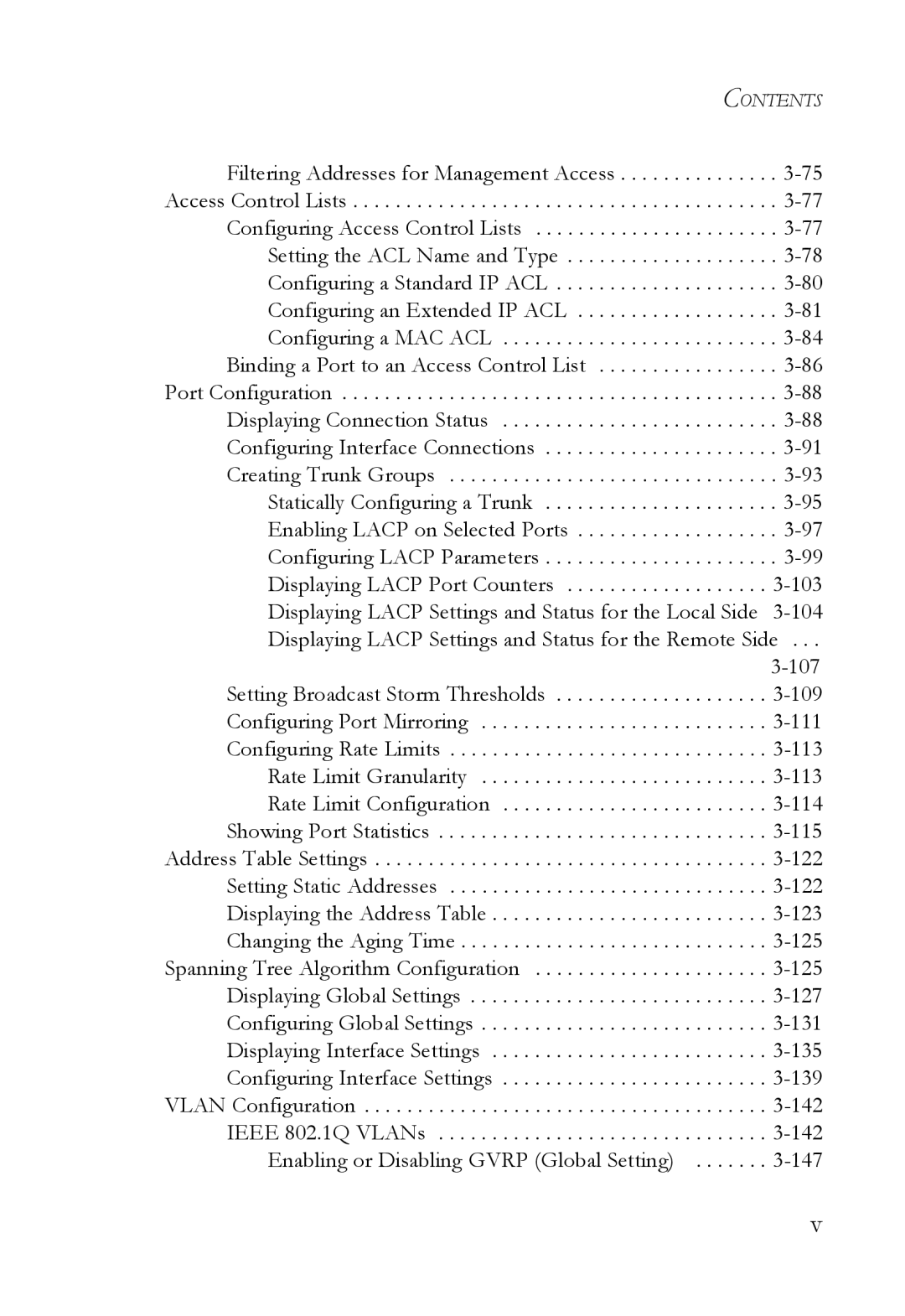 SMC Networks TigerSwitch manual Contents 