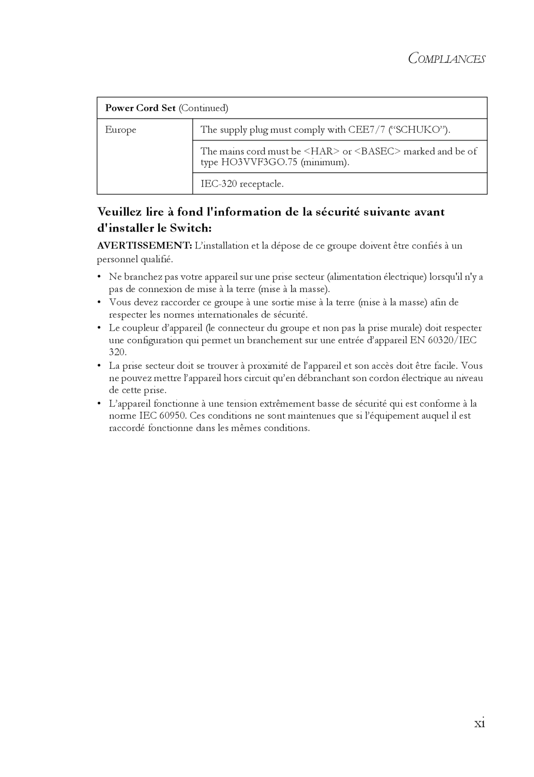 SMC Networks VDSL2 manual Power Cord Set 