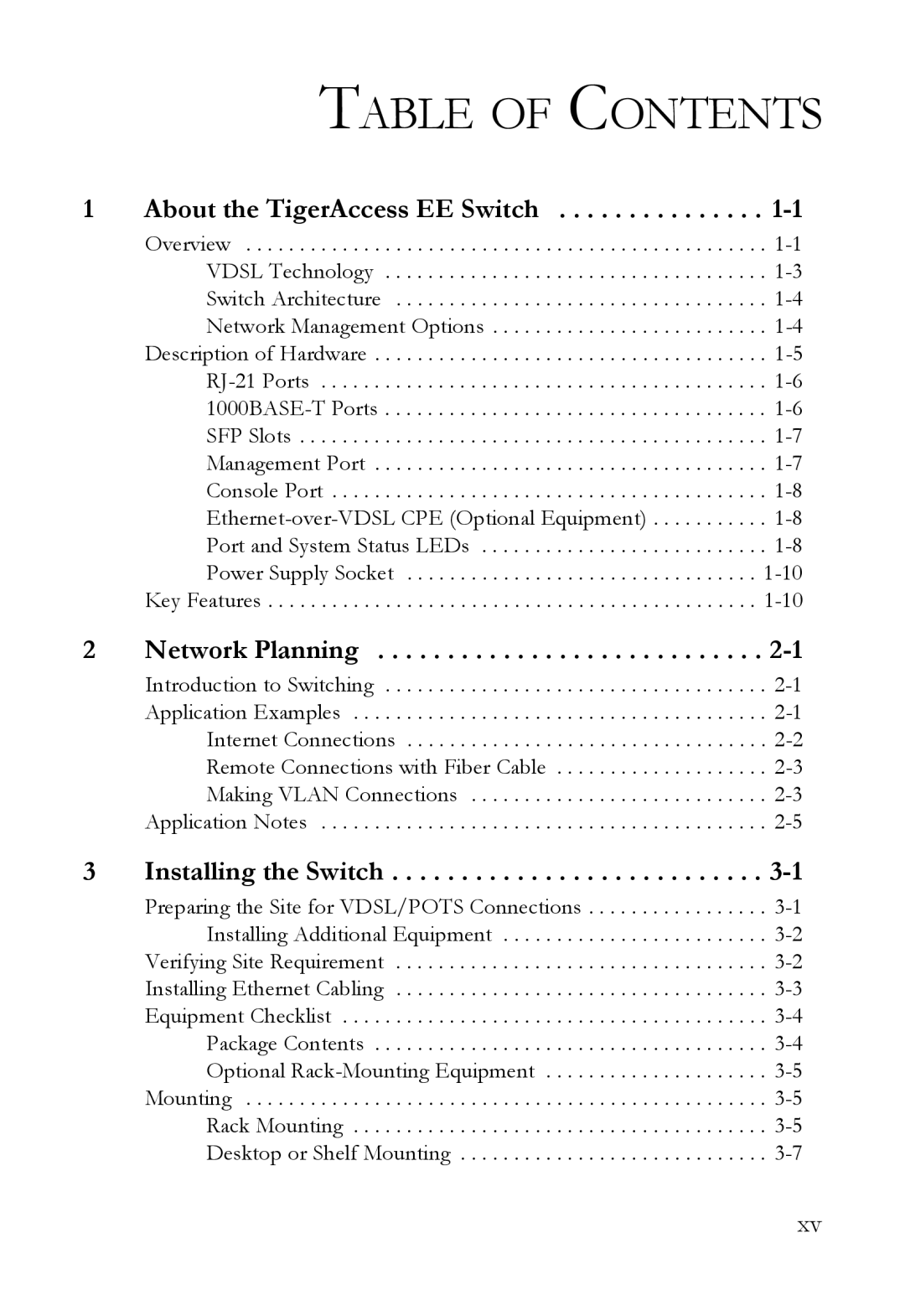 SMC Networks VDSL2 manual Table of Contents 