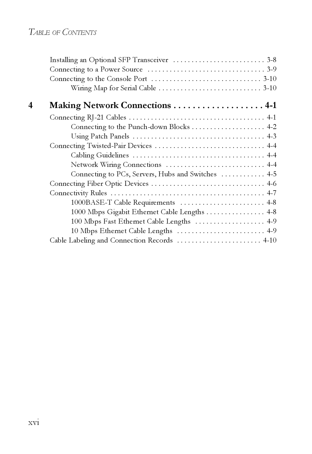 SMC Networks VDSL2 manual Making Network Connections, Xvi 