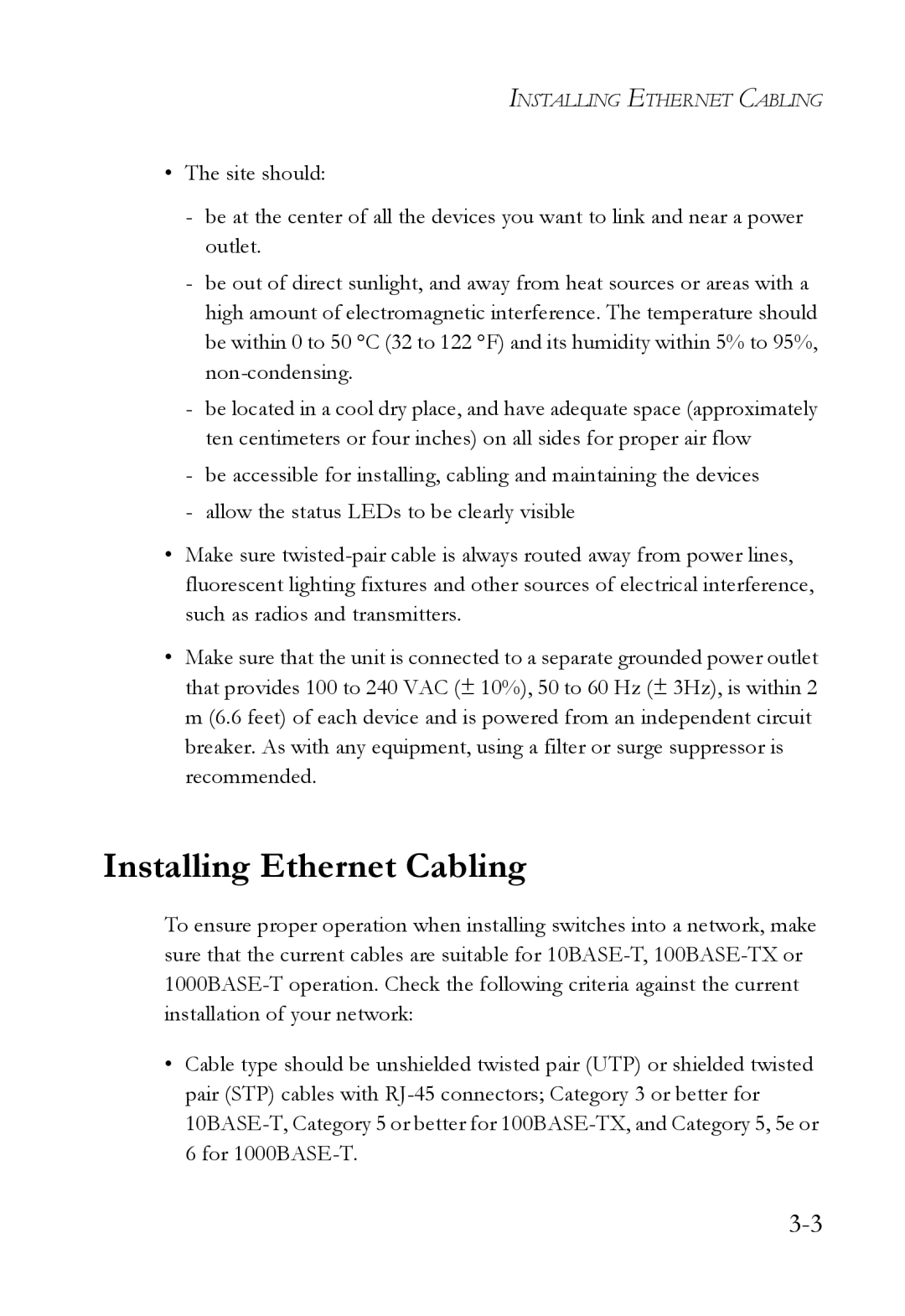 SMC Networks VDSL2 manual Installing Ethernet Cabling 