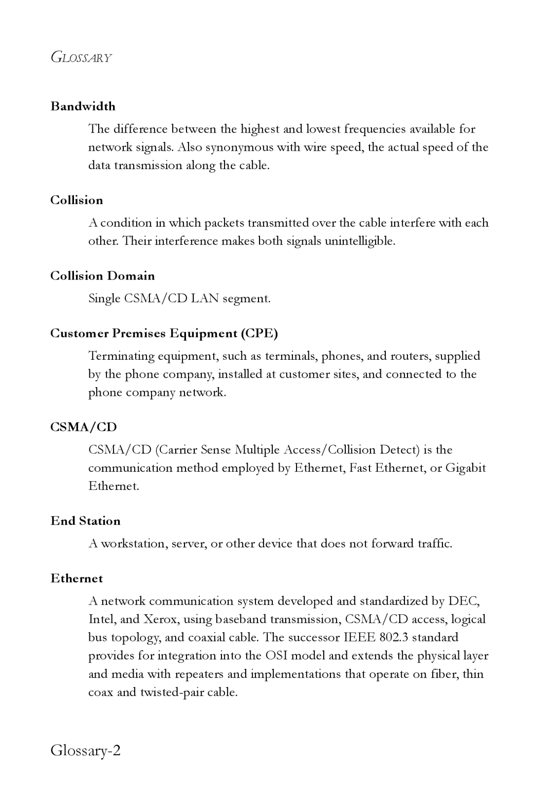 SMC Networks VDSL2 manual Glossary-2 