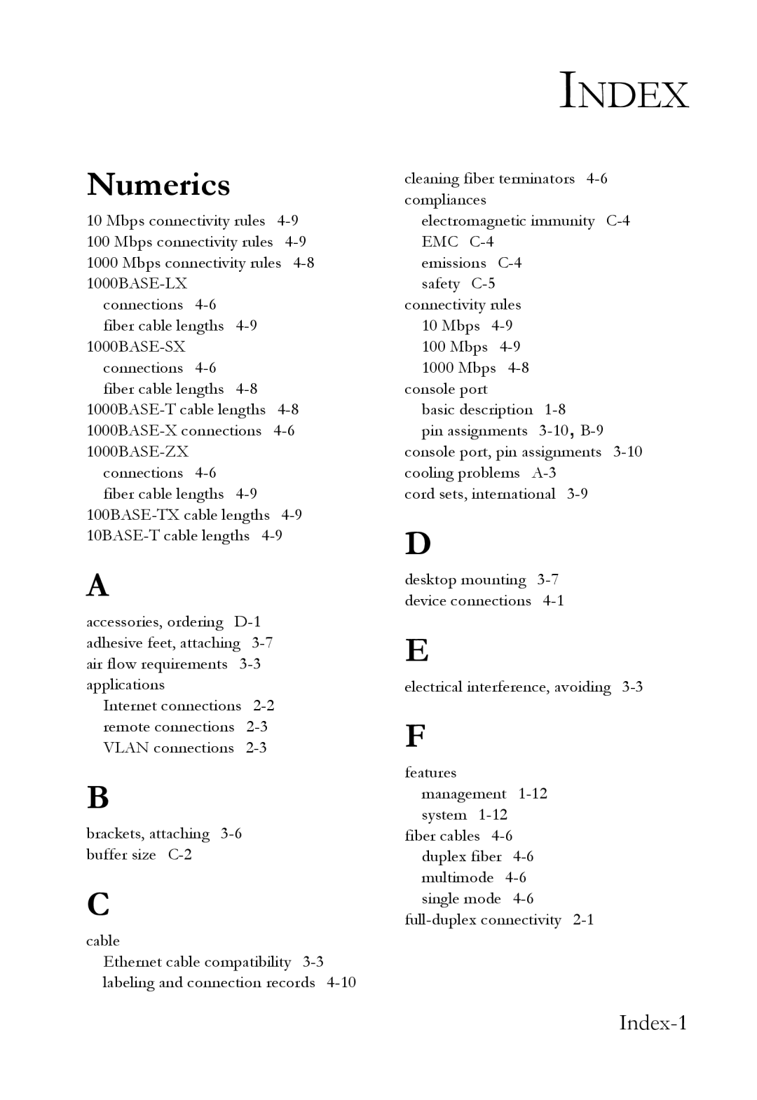 SMC Networks VDSL2 manual Index-1 