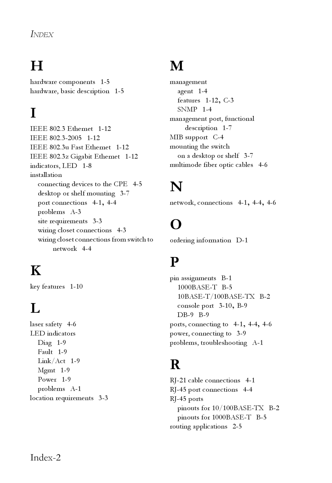 SMC Networks VDSL2 manual Index-2 